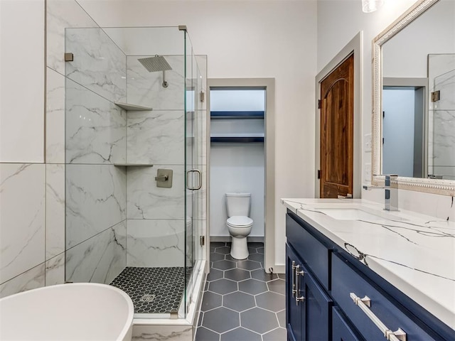 1518 NW 8th St, Oklahoma City, OK 73106 - full bath featuring a stall shower, vanity, and tile patterned flooring