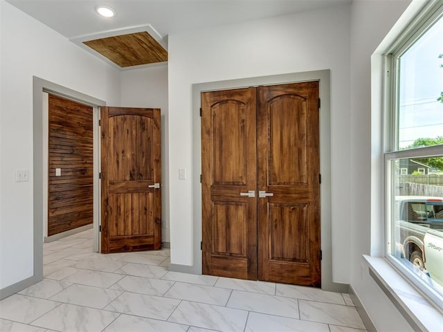 1518 NW 8th St, Oklahoma City, OK 73106 - entryway with light marble finish flooring and recessed lighting