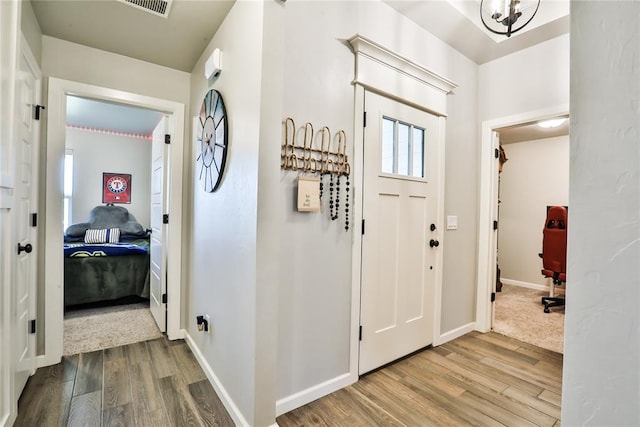 1425 NW 12th St, Newcastle, OK 73065 - entrance foyer with wood finished floors and baseboards