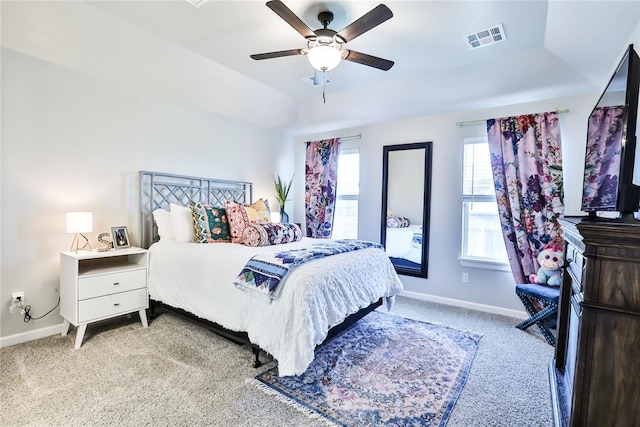 1425 NW 12th St, Newcastle, OK 73065 - bedroom featuring carpet, baseboards, and ceiling fan