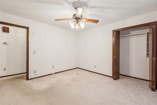 3109 N Glade Ave, Bethany, OK 73008 - unfurnished bedroom featuring light colored carpet, ceiling fan, and baseboards