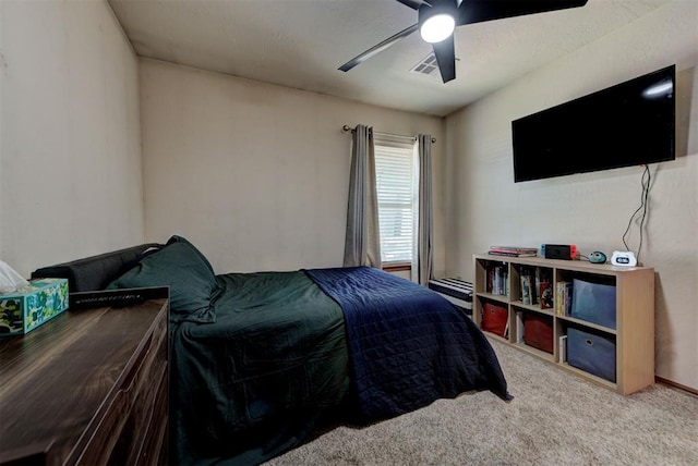 17009 Picasso Dr, Oklahoma City, OK 73170 - carpeted bedroom featuring a ceiling fan