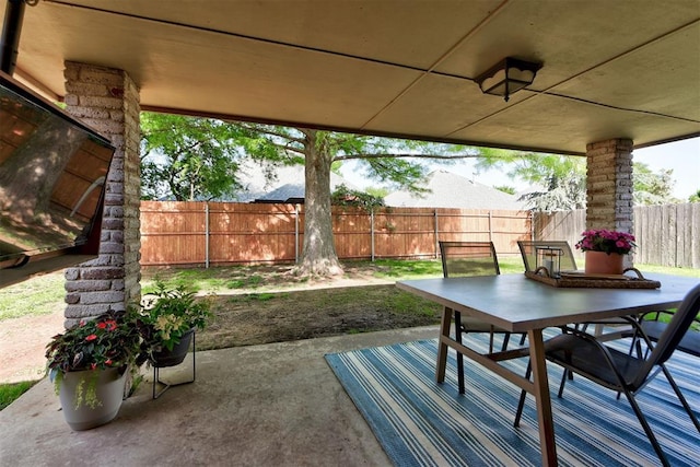 17009 Picasso Dr, Oklahoma City, OK 73170 - view of patio featuring outdoor dining space