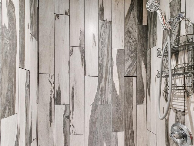 bathroom view of a tile shower