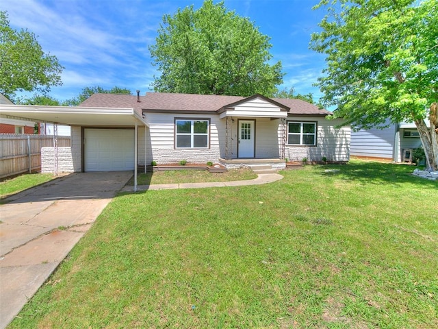 213 E Haddock St, Norman, OK 73069 - ranch-style home featuring an attached garage, driveway, roof with shingles, and a carport