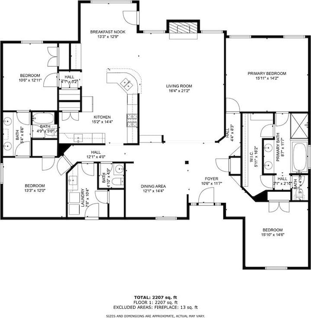12515 Forest Oaks Dr, Choctaw, OK 73020 - floor plan / room layout