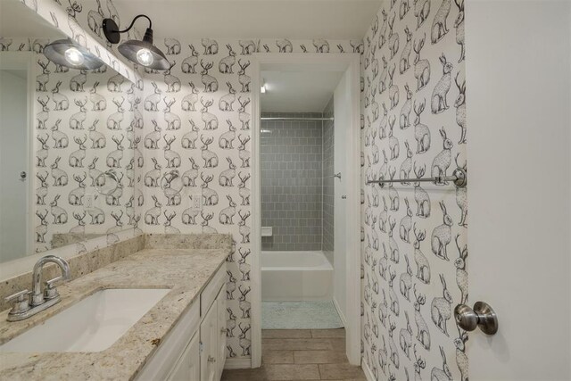 11412 Leaning Elm Rd, Oklahoma City, OK 73120 - bathroom featuring vanity and shower / washtub combination