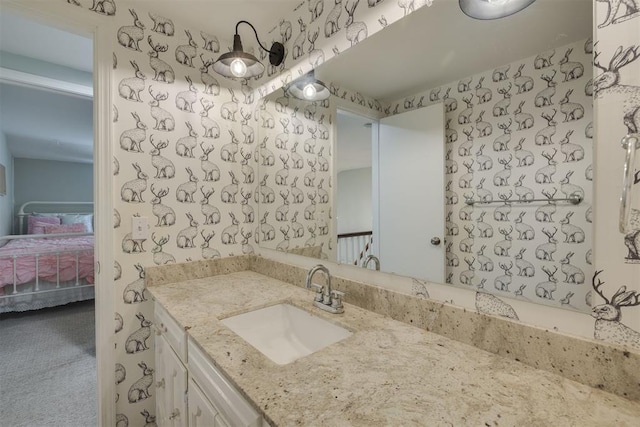 11412 Leaning Elm Rd, Oklahoma City, OK 73120 - bathroom with ensuite bathroom and vanity