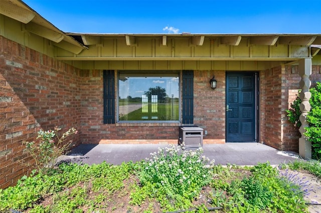 1500 S Railroad, Marlow, OK 73055 - property entrance with brick siding