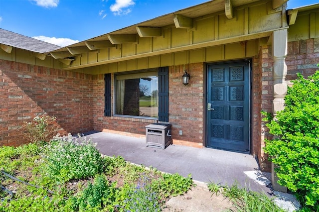 1500 S Railroad, Marlow, OK 73055 - entrance to property featuring board and batten siding and brick siding