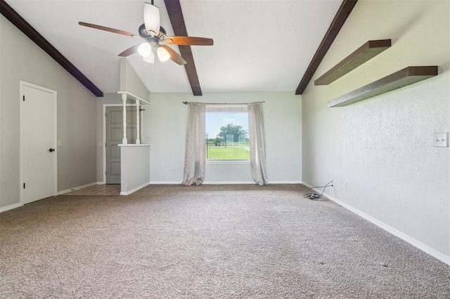 1500 S Railroad, Marlow, OK 73055 - unfurnished living room featuring ceiling fan, carpet floors, and baseboards