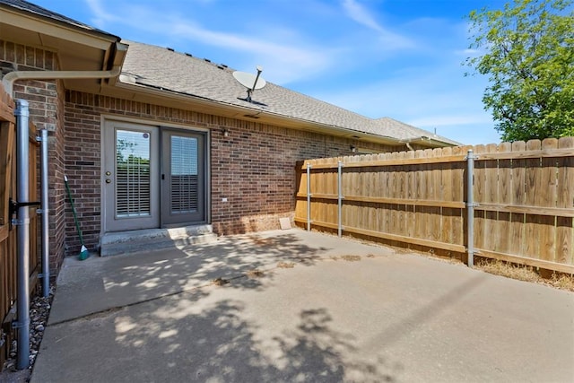 view of patio with fence