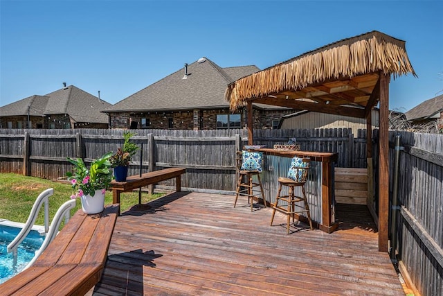805 Evening Dr, Yukon, OK 73099 - deck featuring a fenced backyard