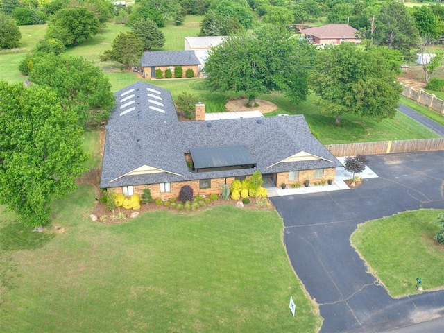 view from above of property