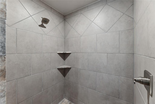 bathroom view of a tile shower