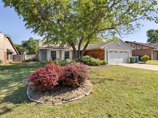 2113 Castle Rock, Edmond, OK 73003 - view of front facade featuring an attached garage, driveway, and brick siding