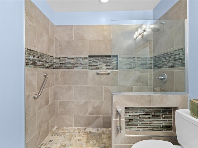 2113 Castle Rock, Edmond, OK 73003 - full bathroom with toilet and tiled shower