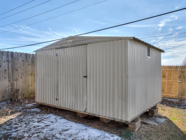 1108 SW 118th Pl, Oklahoma City, OK 73170 - view of shed featuring fence