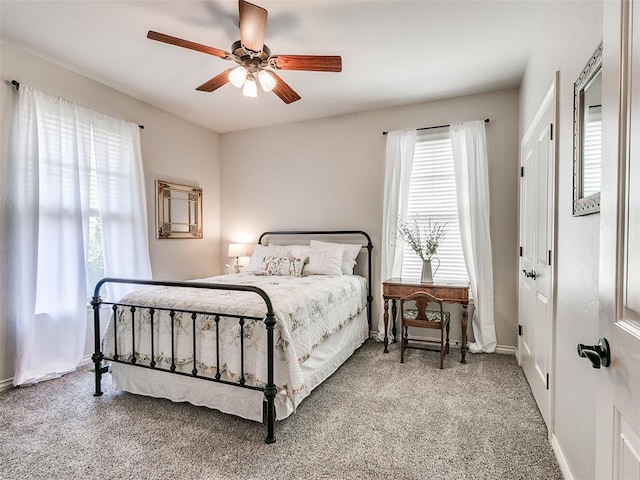 7612 NW 134th St, Oklahoma City, OK 73142 - bedroom featuring carpet flooring, a ceiling fan, and baseboards