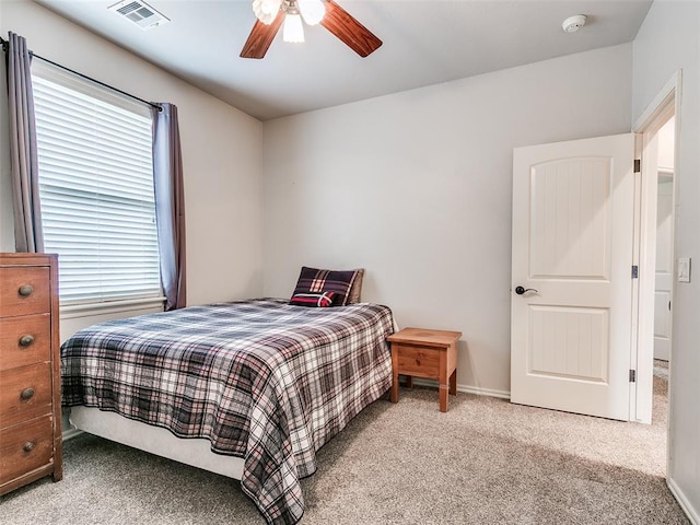 7612 NW 134th St, Oklahoma City, OK 73142 - bedroom featuring carpet flooring and a ceiling fan