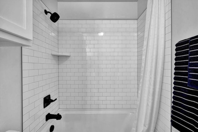 12824 NW 4th Ter, Yukon, OK 73099 - full bathroom featuring shower / bath combo with shower curtain