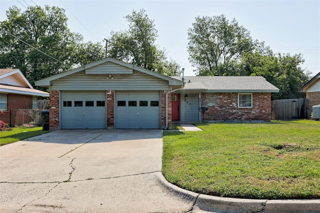 3508 N Shannon Ave, Bethany, OK 73008 - ranch-style home featuring brick siding, driveway, and a garage