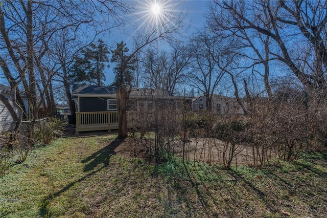 1925 NW 36th St, Oklahoma City, OK 73118 - view of grassy yard with a deck