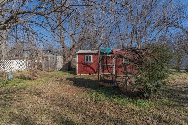 1925 NW 36th St, Oklahoma City, OK 73118 - view of yard featuring a shed and an outdoor structure