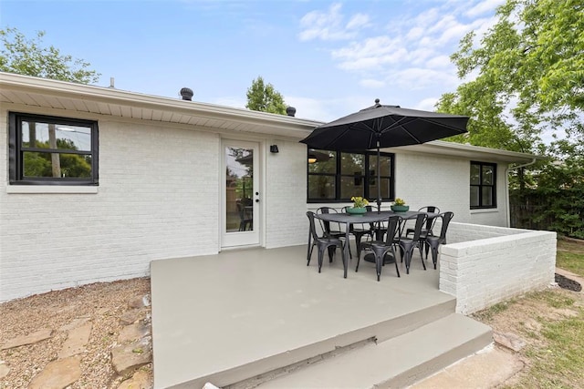 3236 NW 68th St, Oklahoma City, OK 73116 - deck featuring outdoor dining area and a patio area