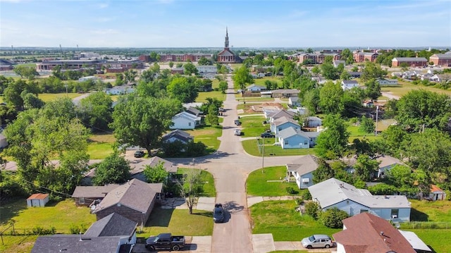 aerial perspective of suburban area