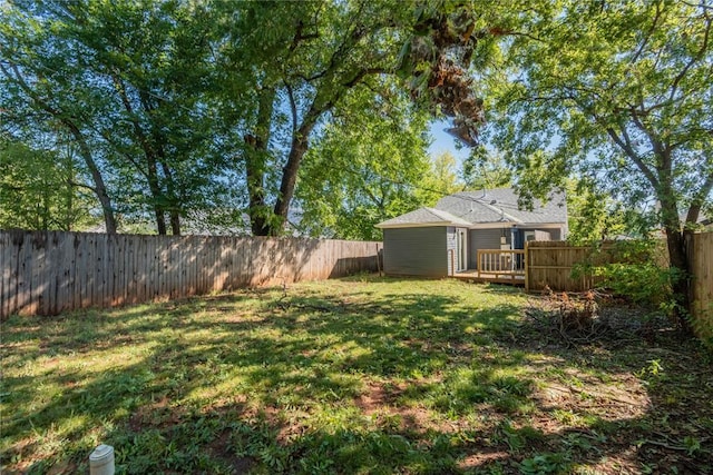 1717 N Kelham Ave, Oklahoma City, OK 73111 - view of yard with a wooden deck