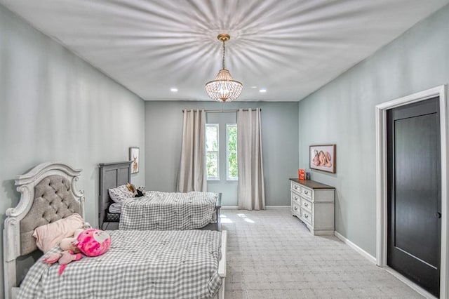 40202 Benson Park Rd, Shawnee, OK 74801 - carpeted bedroom featuring recessed lighting and baseboards