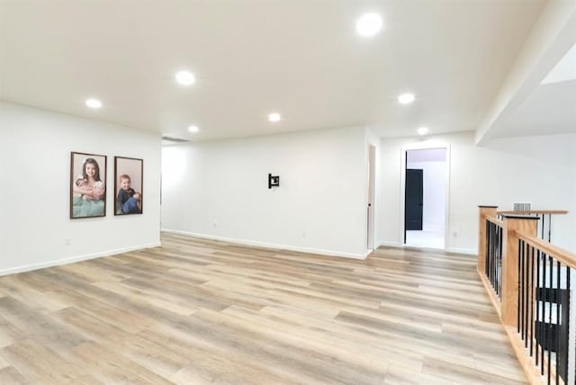 40202 Benson Park Rd, Shawnee, OK 74801 - unfurnished room with recessed lighting and light wood-style flooring