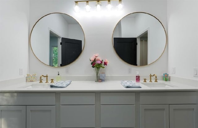 40202 Benson Park Rd, Shawnee, OK 74801 - full bathroom featuring double vanity