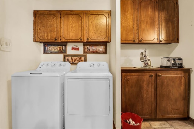 7108 S Kentucky St, Oklahoma City, OK 73159 - washroom with washing machine and dryer and cabinet space