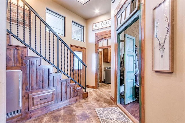 5400 N Piedmont Rd Unit A, Piedmont, OK 73078 - entryway featuring stairs and baseboards