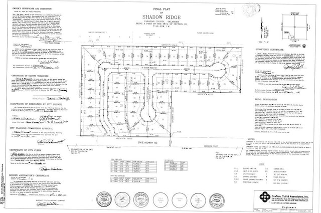 531 W Shadow Ridge Way, Mustang, OK 73064 - map of parcels