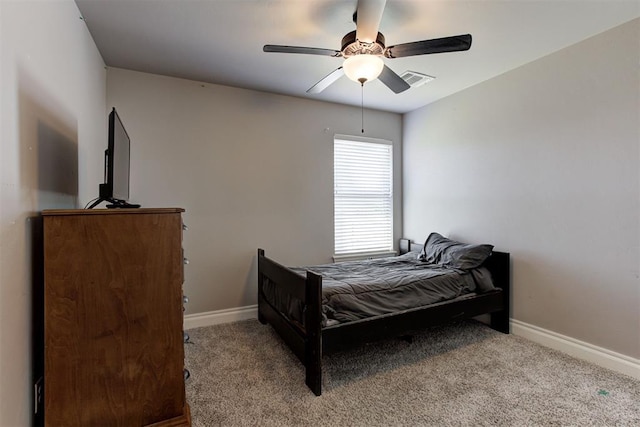 3024 Drake Crest Dr, Edmond, OK 73034 - bedroom featuring baseboards, carpet floors, and ceiling fan