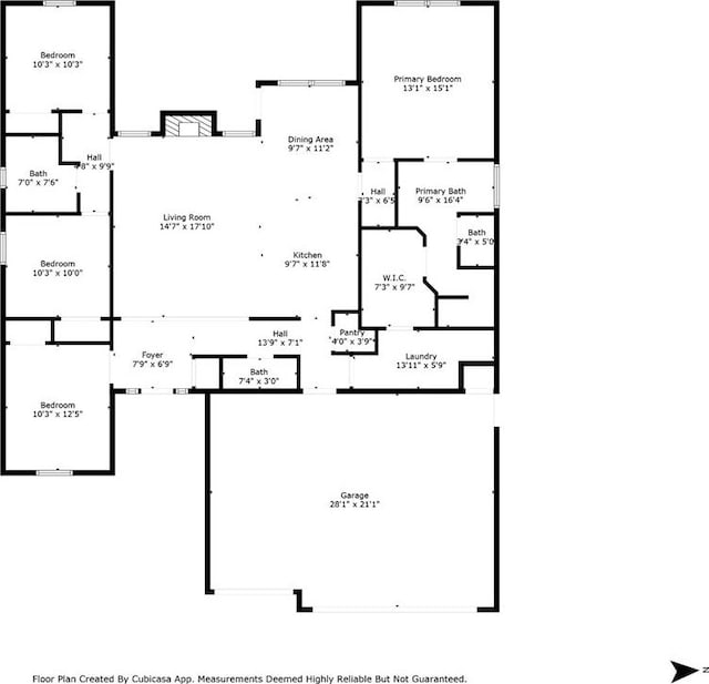 4705 Bermuda Dr, Mustang, OK 73064 - property floor plan