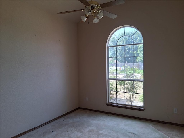 824 SE 38th St, Moore, OK 73129 - unfurnished room with light carpet, baseboards, and a ceiling fan