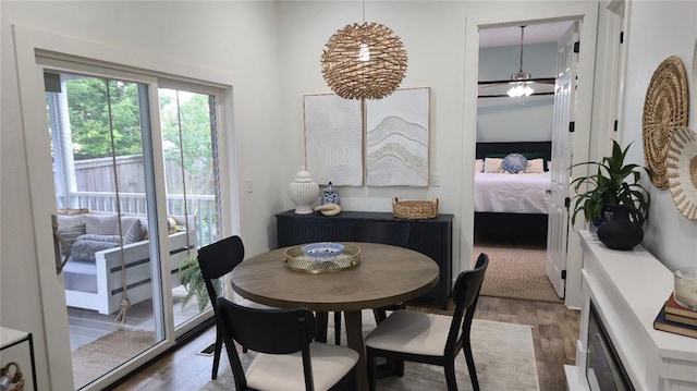 25 Firefly Ln, Eufaula, OK 74432 - dining area featuring wood finished floors