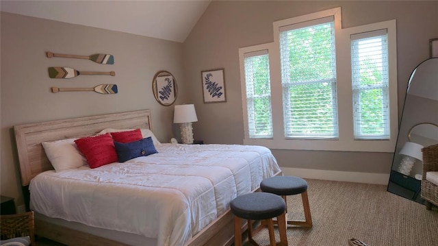 25 Firefly Ln, Eufaula, OK 74432 - bedroom with carpet flooring and vaulted ceiling