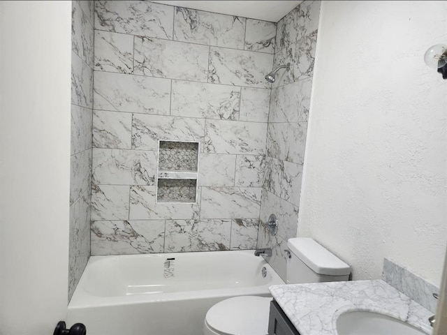 2421 N Prospect Ave, Oklahoma City, OK 73111 - full bathroom featuring vanity, toilet, and tub / shower combination