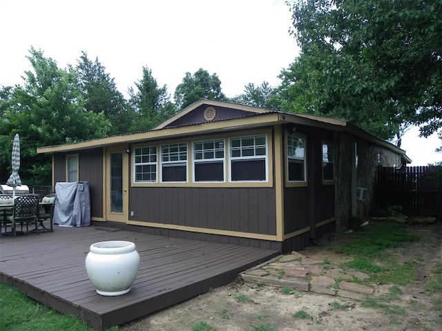 218 N 4150th Rd, Antlers, OK 74523 - view of side of property featuring a deck and outdoor dining space