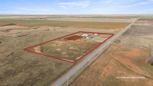 22950 E 1130th Rd, Bessie, OK 73622 - view of rural area featuring property boundaries highlighted