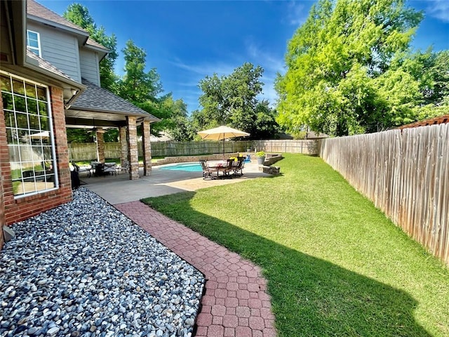 9817 Horseshoe Rd, Oklahoma City, OK 73162 - view of yard with a patio