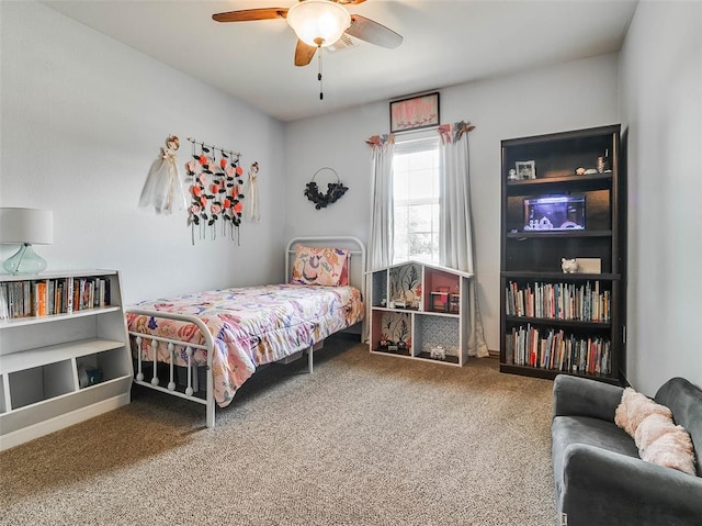 1015 N 3rd Ave, Stroud, OK 74079 - bedroom featuring carpet flooring and a ceiling fan
