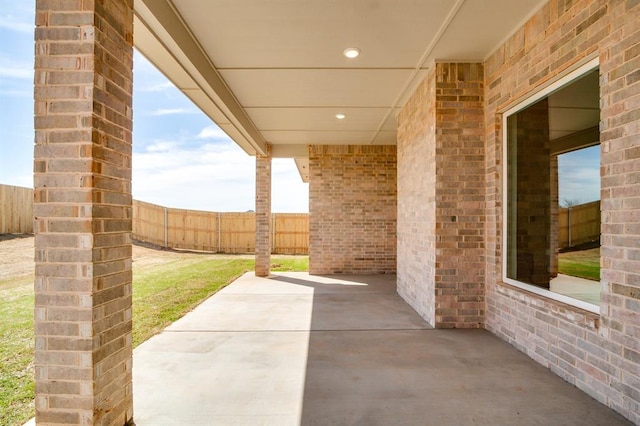 11616 NW 106th St, Yukon, OK 73099 - view of patio with a fenced backyard