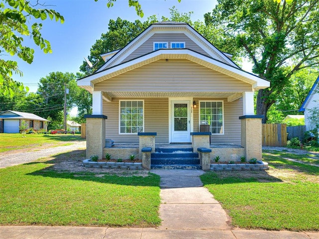 908 N Barta Ave, Prague, OK 74864 - view of front of home featuring covered porch