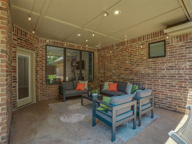 4300 High Range Ln, Edmond, OK 73034 - view of patio / terrace featuring an outdoor living space